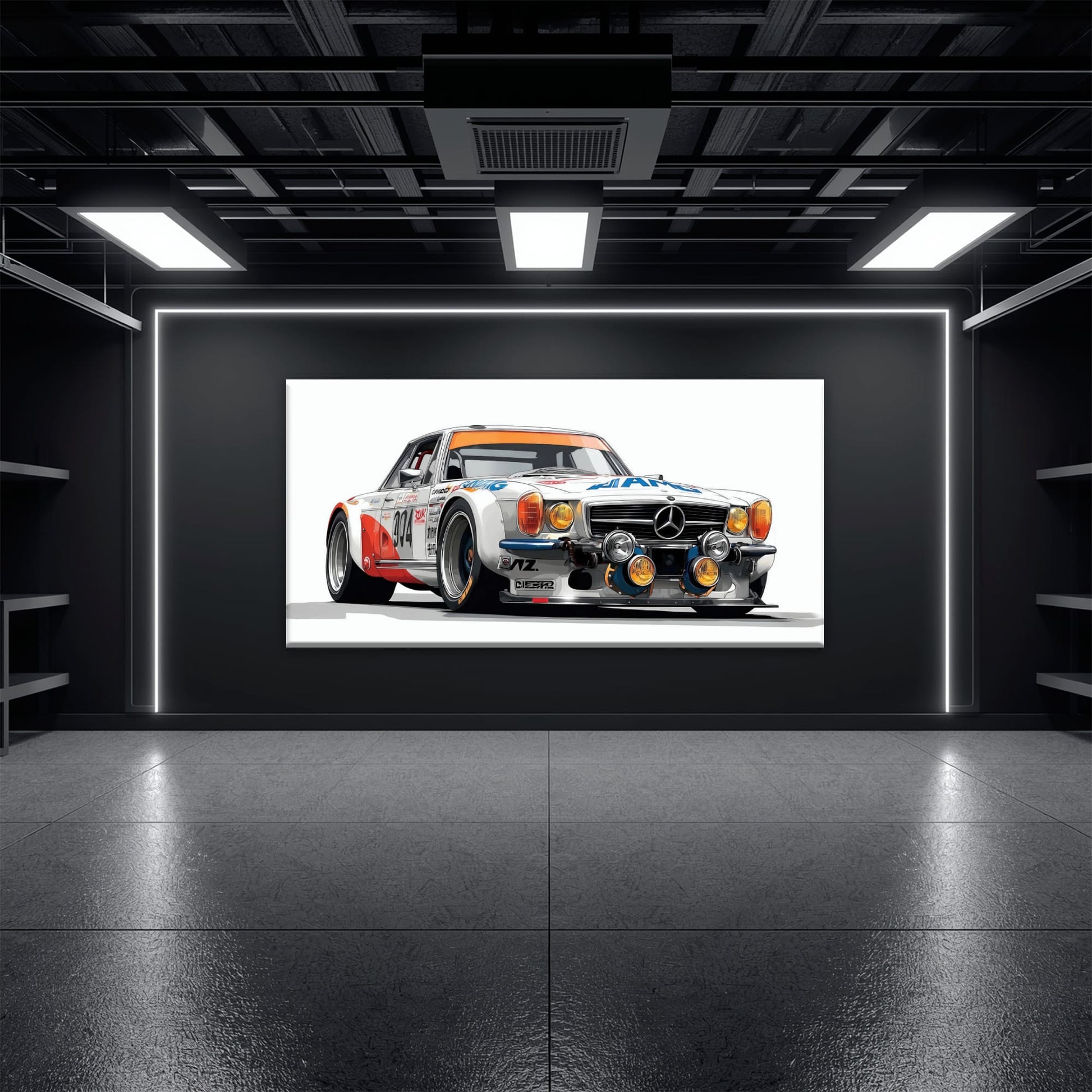 Mercedes-Benz 300 SL Gullwing Wall Art | Vintage Car Decor Cars
