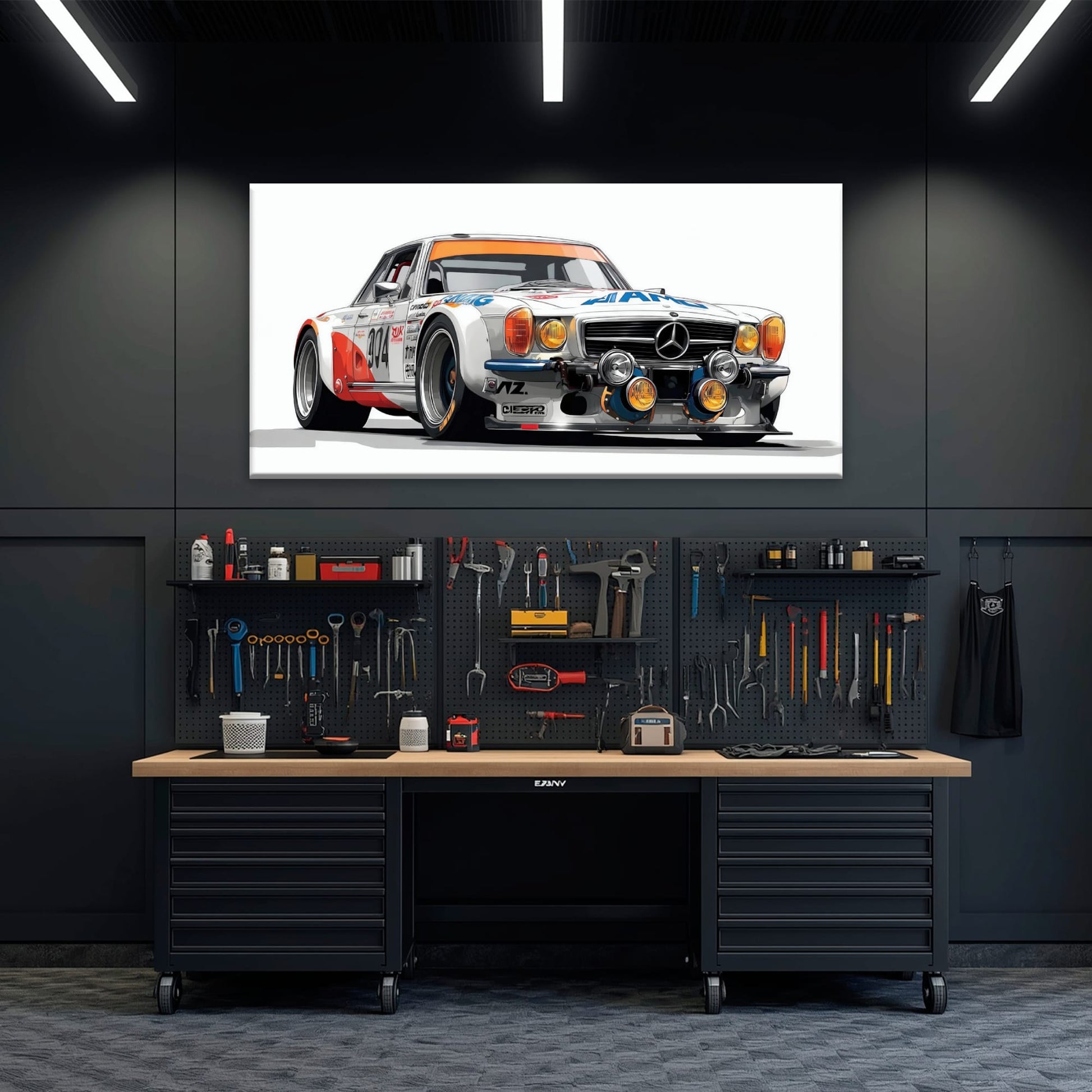 Mercedes-Benz 300 SL Gullwing Wall Art | Vintage Car Decor Cars