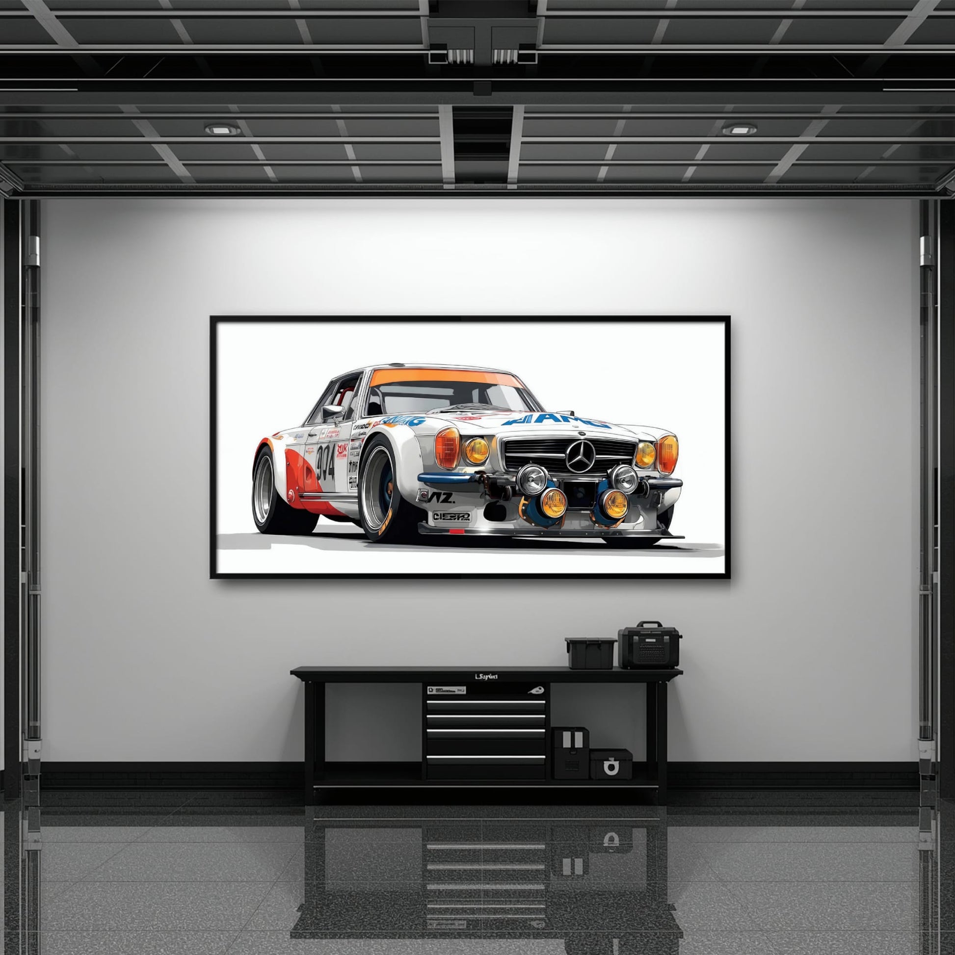 Mercedes-Benz 300 SL Gullwing Wall Art | Vintage Car Decor Cars