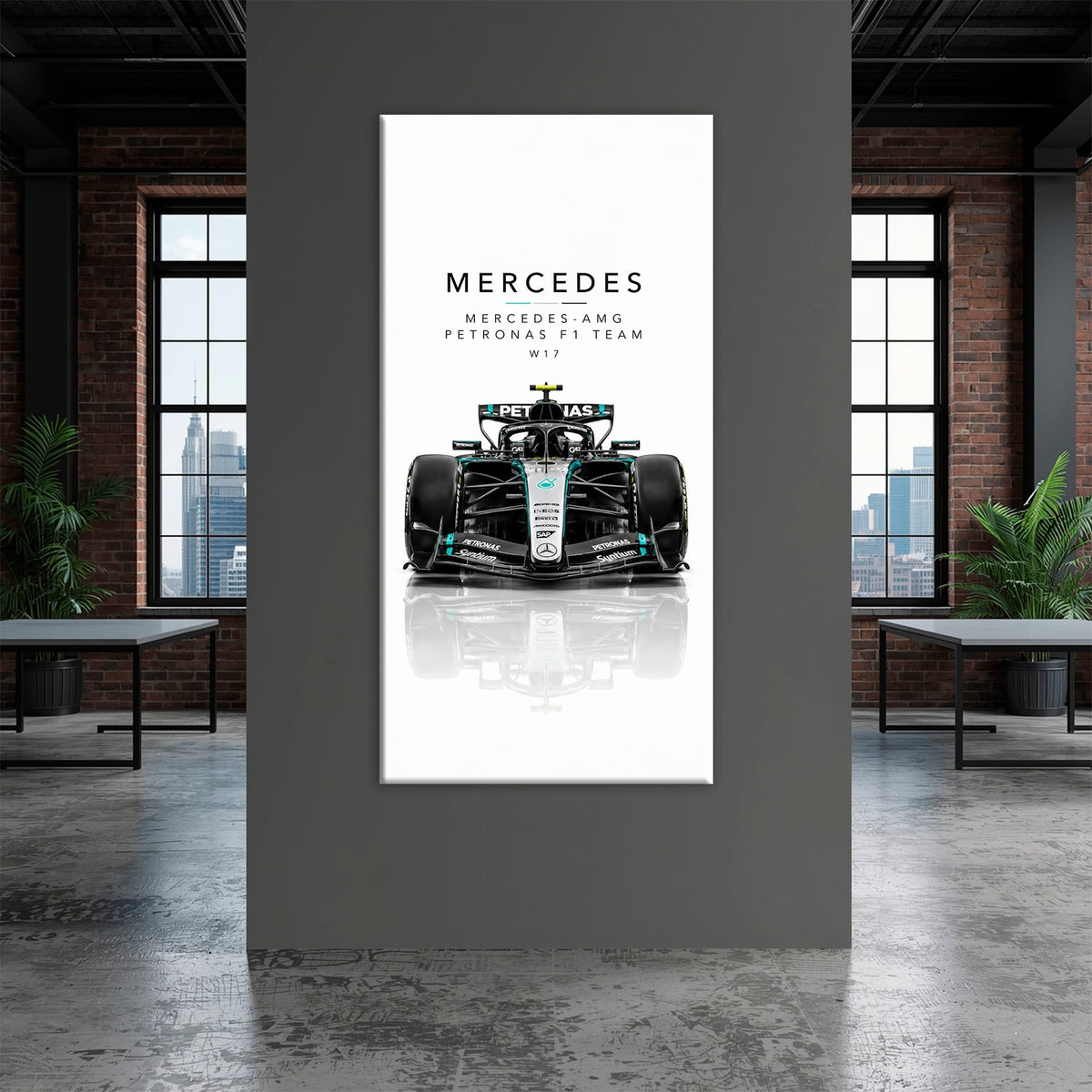 Mercedes-Benz AMG Petronas F1 Team W17 Wall Art | Formula 1 Decor Cars