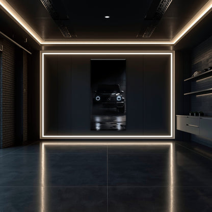Mercedes G-Wagon Midnight Sentinel Wall Art – Black SUV Canvas Print Cars