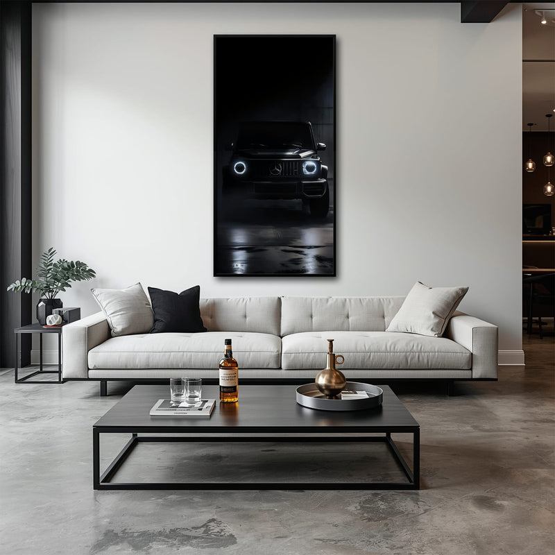 Mercedes G-Wagon Midnight Sentinel Wall Art – Black SUV Canvas Print Cars