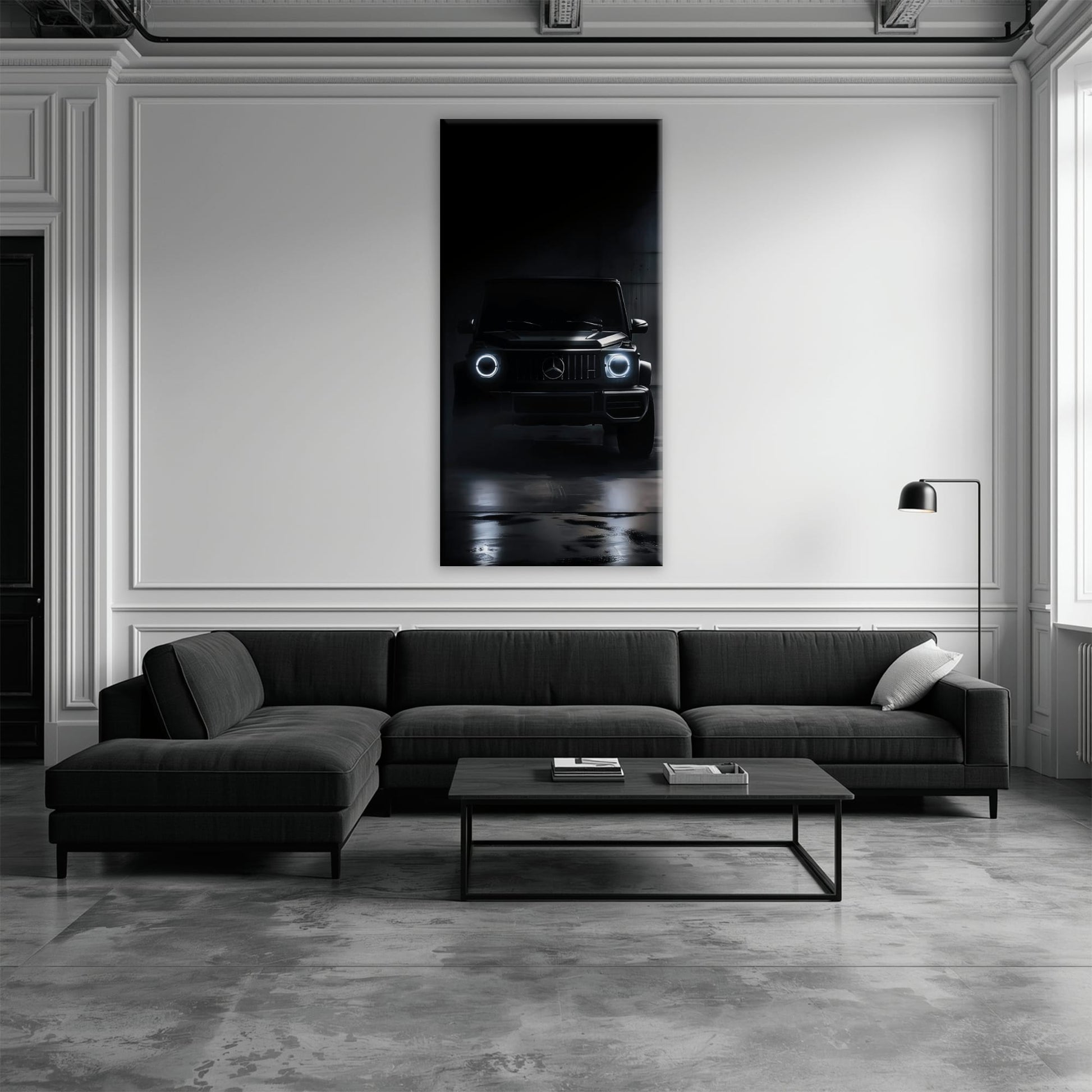Mercedes G-Wagon Midnight Sentinel Wall Art – Black SUV Canvas Print Cars