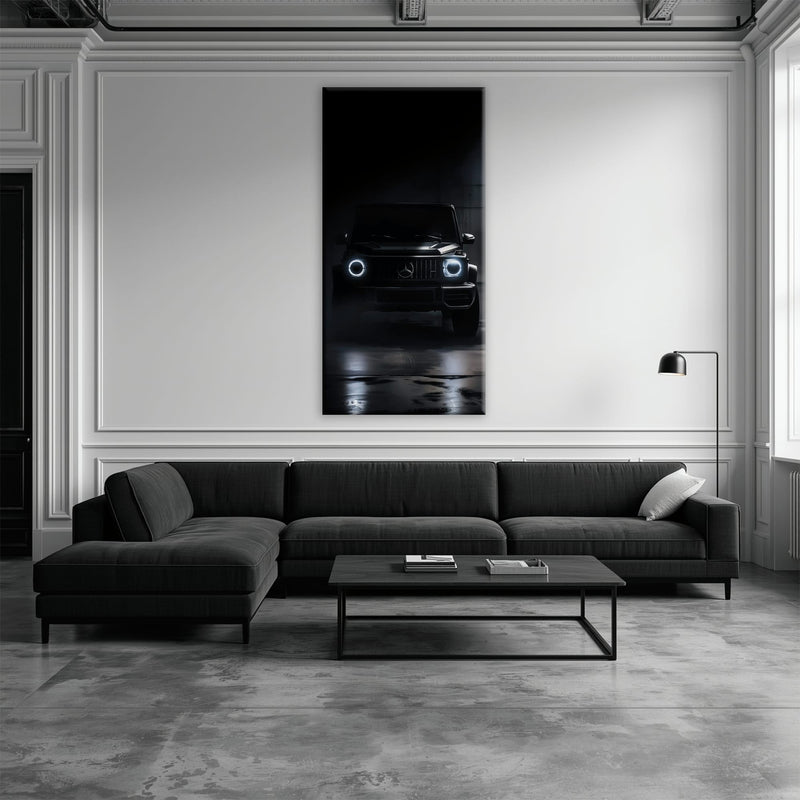 Mercedes G-Wagon Midnight Sentinel Wall Art – Black SUV Canvas Print Cars