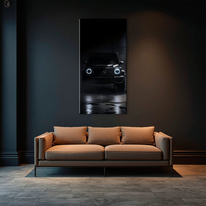 Mercedes G-Wagon Midnight Sentinel Wall Art – Black SUV Canvas Print Cars