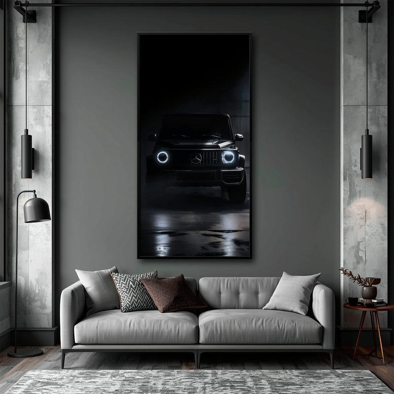 Mercedes G-Wagon Midnight Sentinel Wall Art – Black SUV Canvas Print Cars