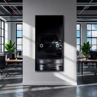 Mercedes G-Wagon Midnight Sentinel Wall Art – Black SUV Canvas Print Cars