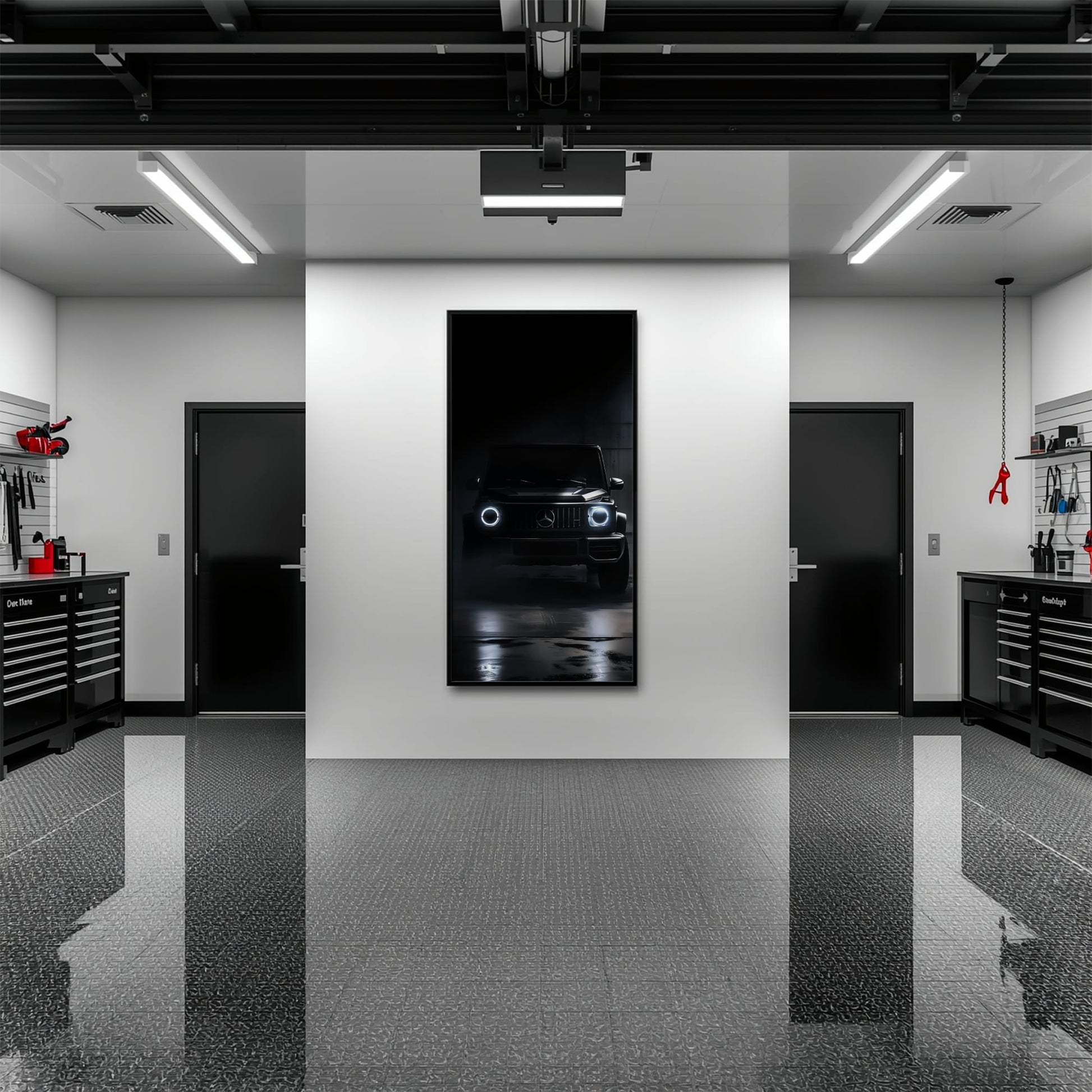Mercedes G-Wagon Midnight Sentinel Wall Art – Black SUV Canvas Print Cars