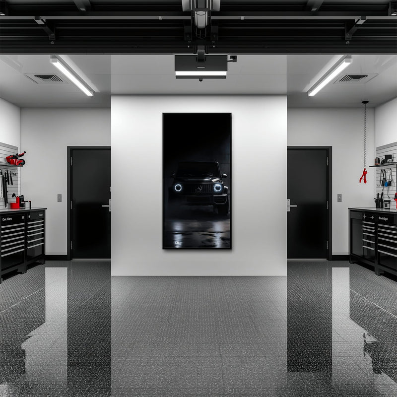 Mercedes G-Wagon Midnight Sentinel Wall Art – Black SUV Canvas Print Cars
