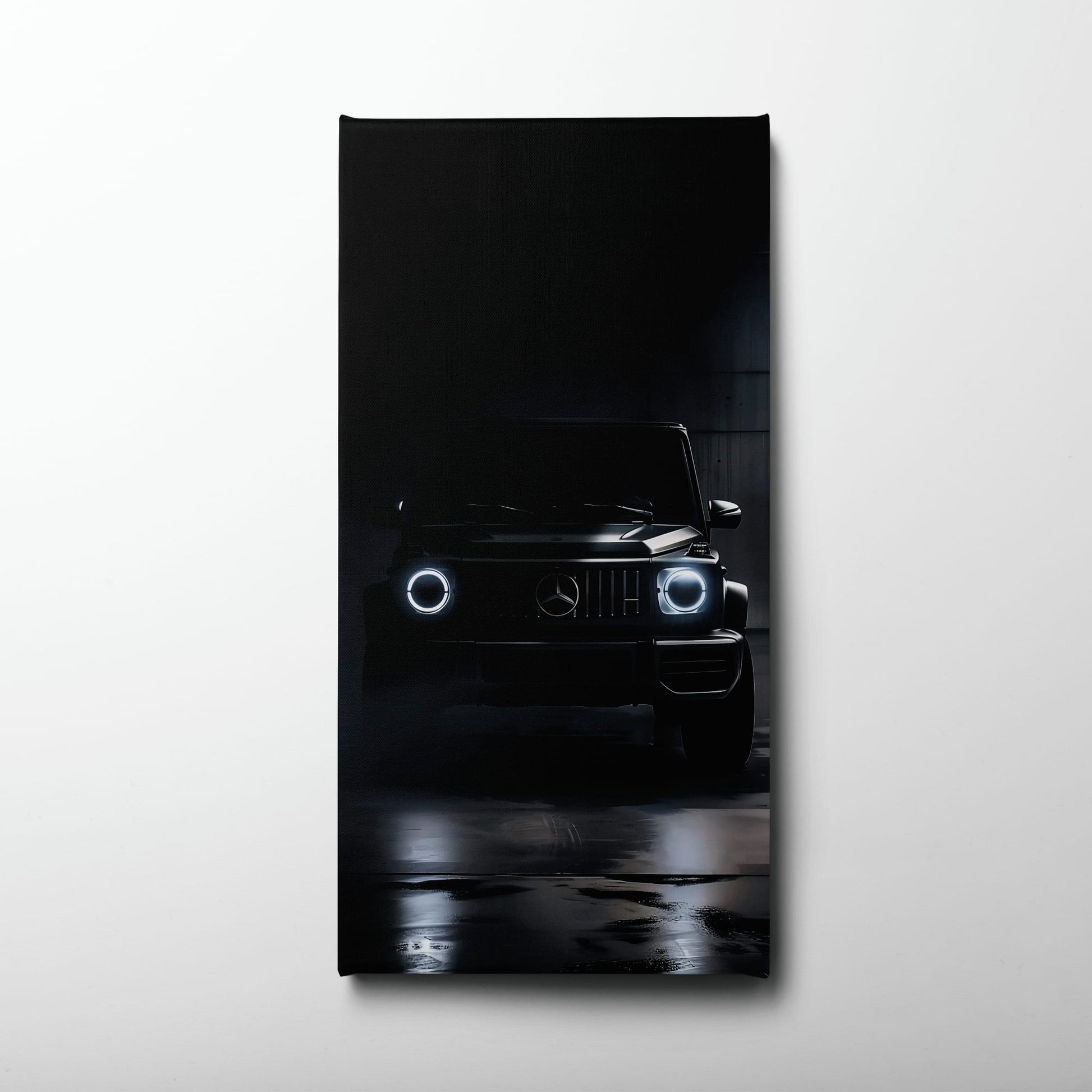 Mercedes G-Wagon Midnight Sentinel Wall Art – Black SUV Canvas Print Cars