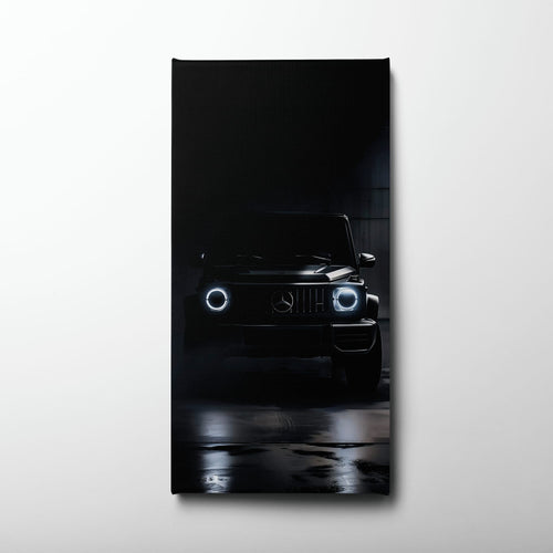 Mercedes G-Wagon Midnight Sentinel Wall Art – Black SUV Canvas Print Cars