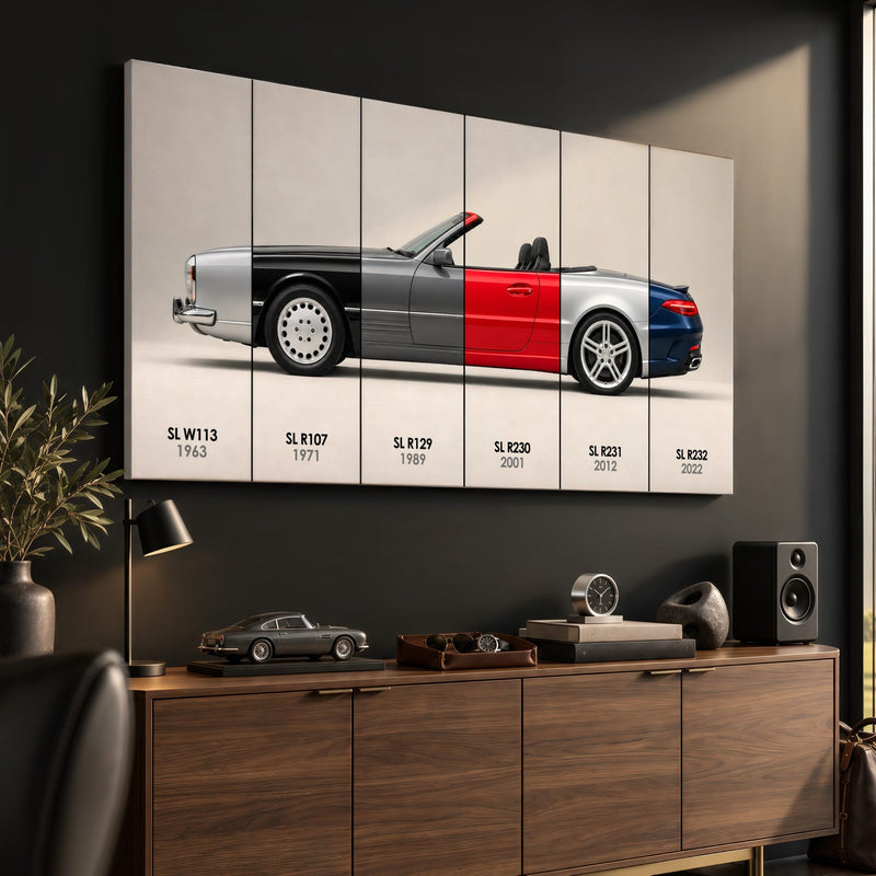 Mercedes-Benz SL Evolution Poster & Canvas Wall Art | Caveson Cars