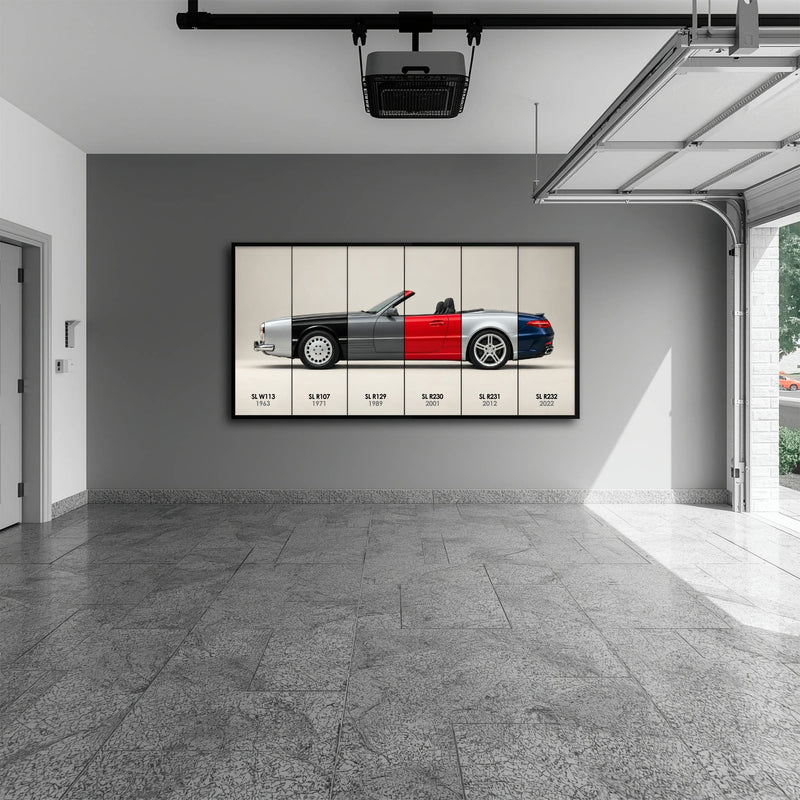 Mercedes-Benz SL Evolution Poster & Canvas Wall Art | Caveson Cars
