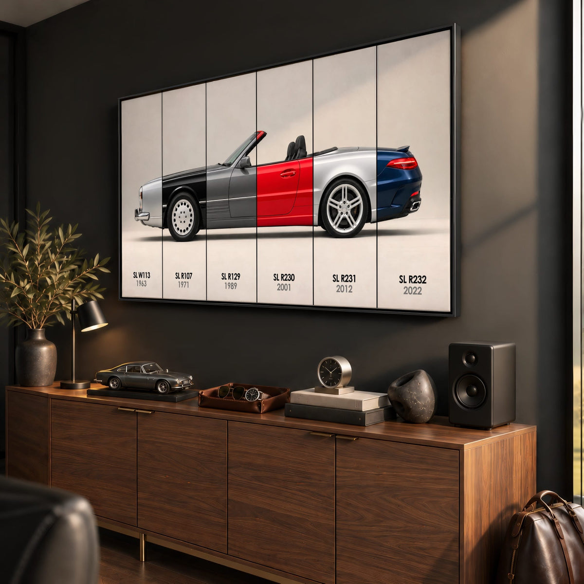 Mercedes-Benz SL Evolution Poster & Canvas Wall Art | Caveson Cars