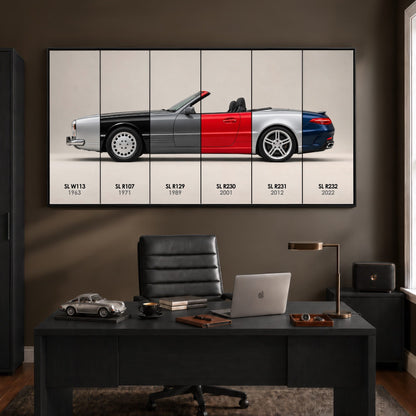 Mercedes-Benz SL Evolution Poster & Canvas Wall Art | Caveson Cars