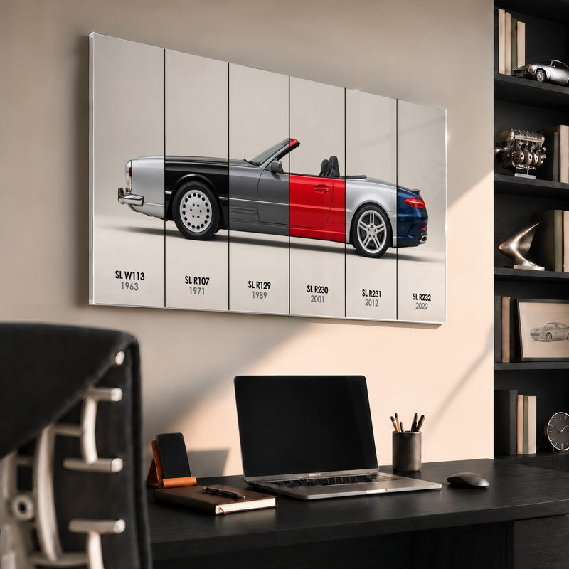 Mercedes-Benz SL Evolution Poster & Canvas Wall Art | Caveson Cars