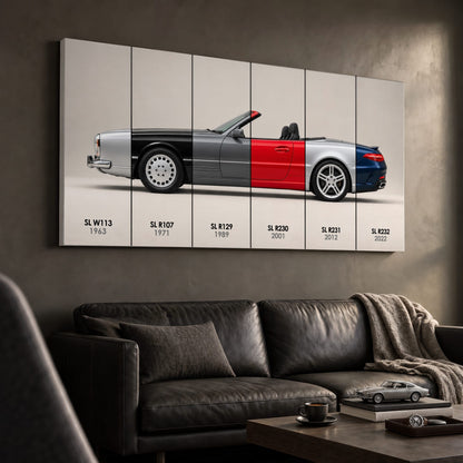 Mercedes-Benz SL Evolution Poster & Canvas Wall Art | Caveson Cars
