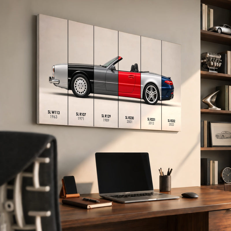Mercedes-Benz SL Evolution Poster & Canvas Wall Art | Caveson Cars