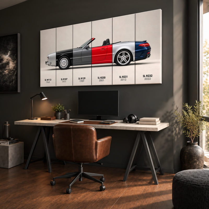 Mercedes-Benz SL Evolution Poster & Canvas Wall Art | Caveson Cars