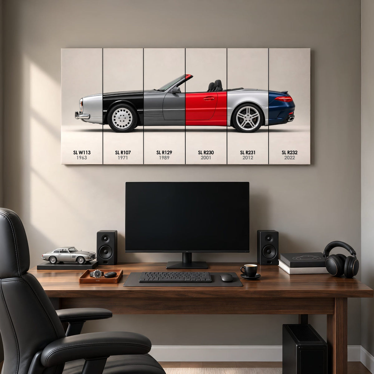 Mercedes-Benz SL Evolution Poster & Canvas Wall Art | Caveson Cars