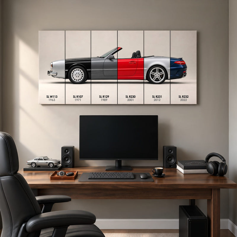 Mercedes-Benz SL Evolution Poster & Canvas Wall Art | Caveson Cars