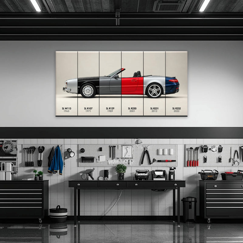 Mercedes-Benz SL Evolution Poster & Canvas Wall Art | Caveson Cars
