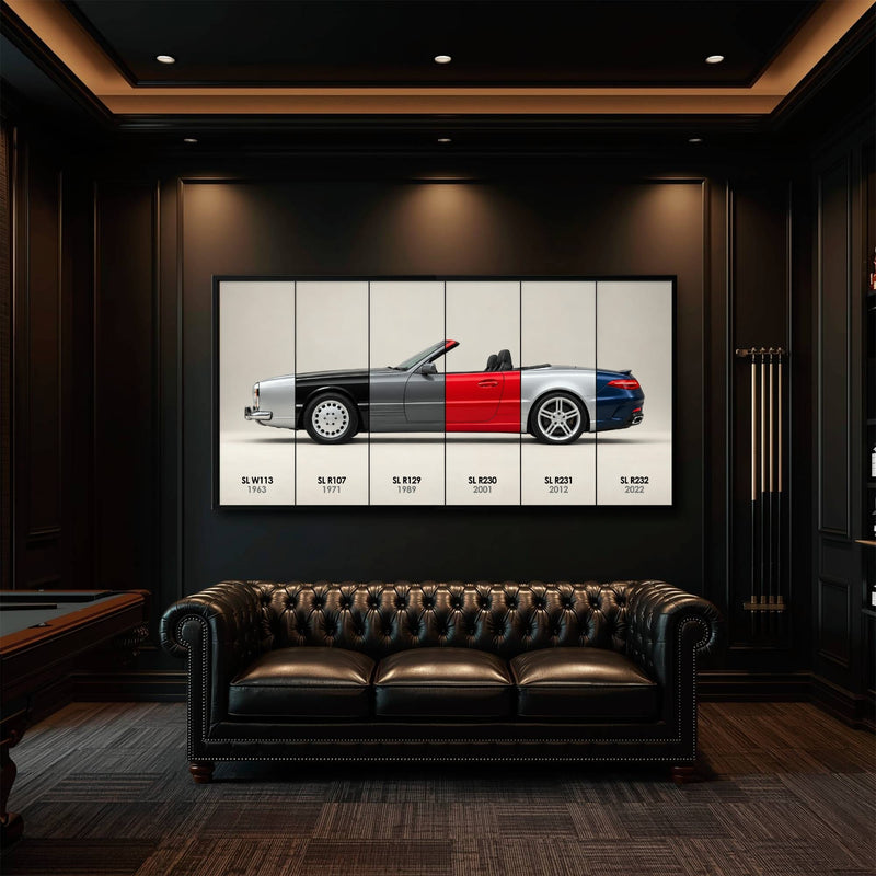 Mercedes-Benz SL Evolution Poster & Canvas Wall Art | Caveson Cars