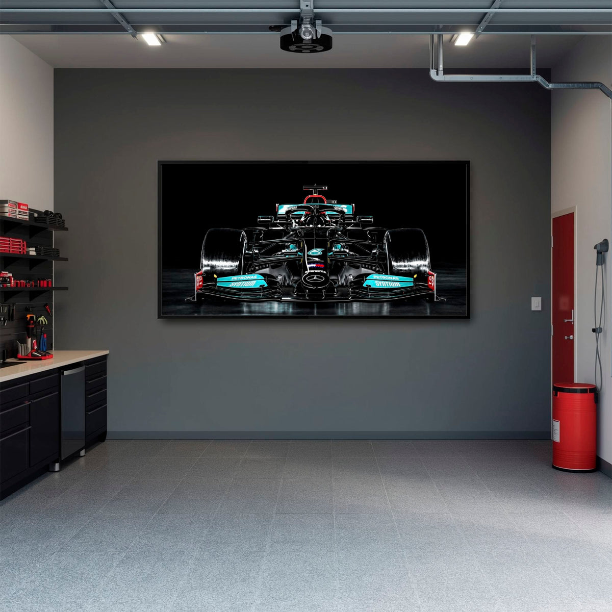 Mercedes F1 Petronas Black Wall Art – Formula 1 Racing Canvas Print Cars