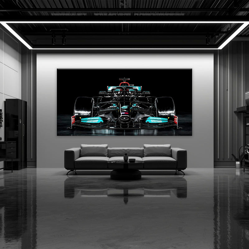 Mercedes F1 Petronas Black Wall Art – Formula 1 Racing Canvas Print Cars