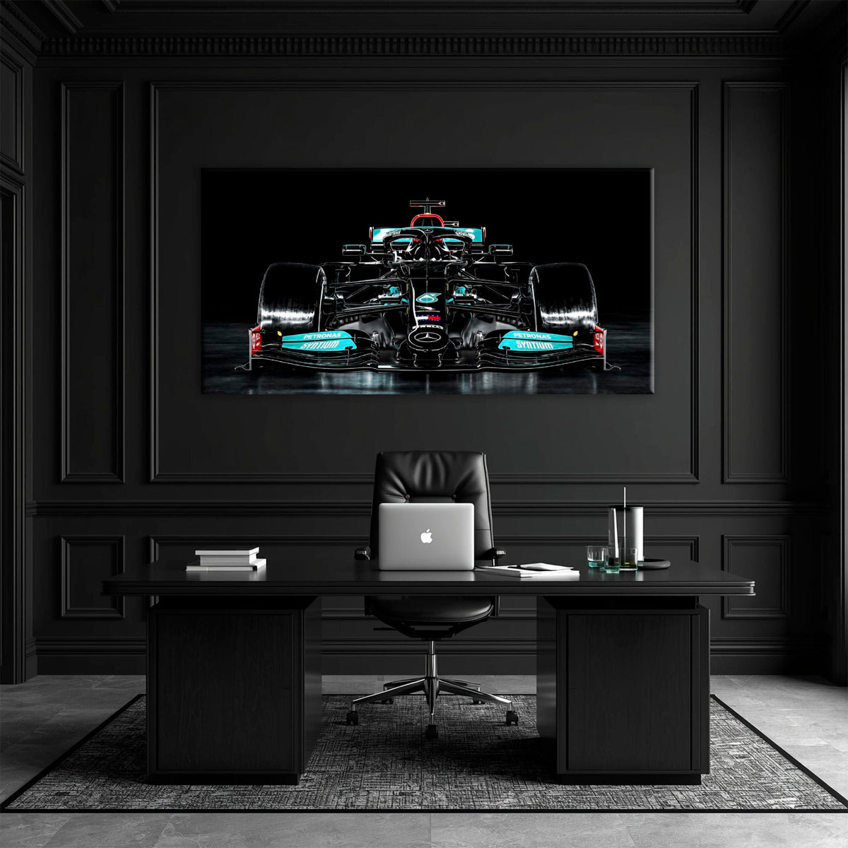 Mercedes F1 Petronas Black Wall Art – Formula 1 Racing Canvas Print Cars