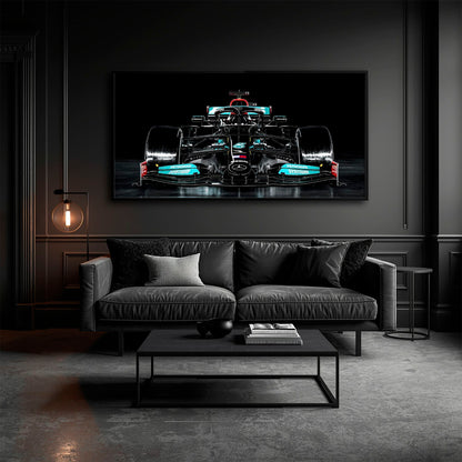 Mercedes F1 Petronas Black Wall Art – Formula 1 Racing Canvas Print Cars