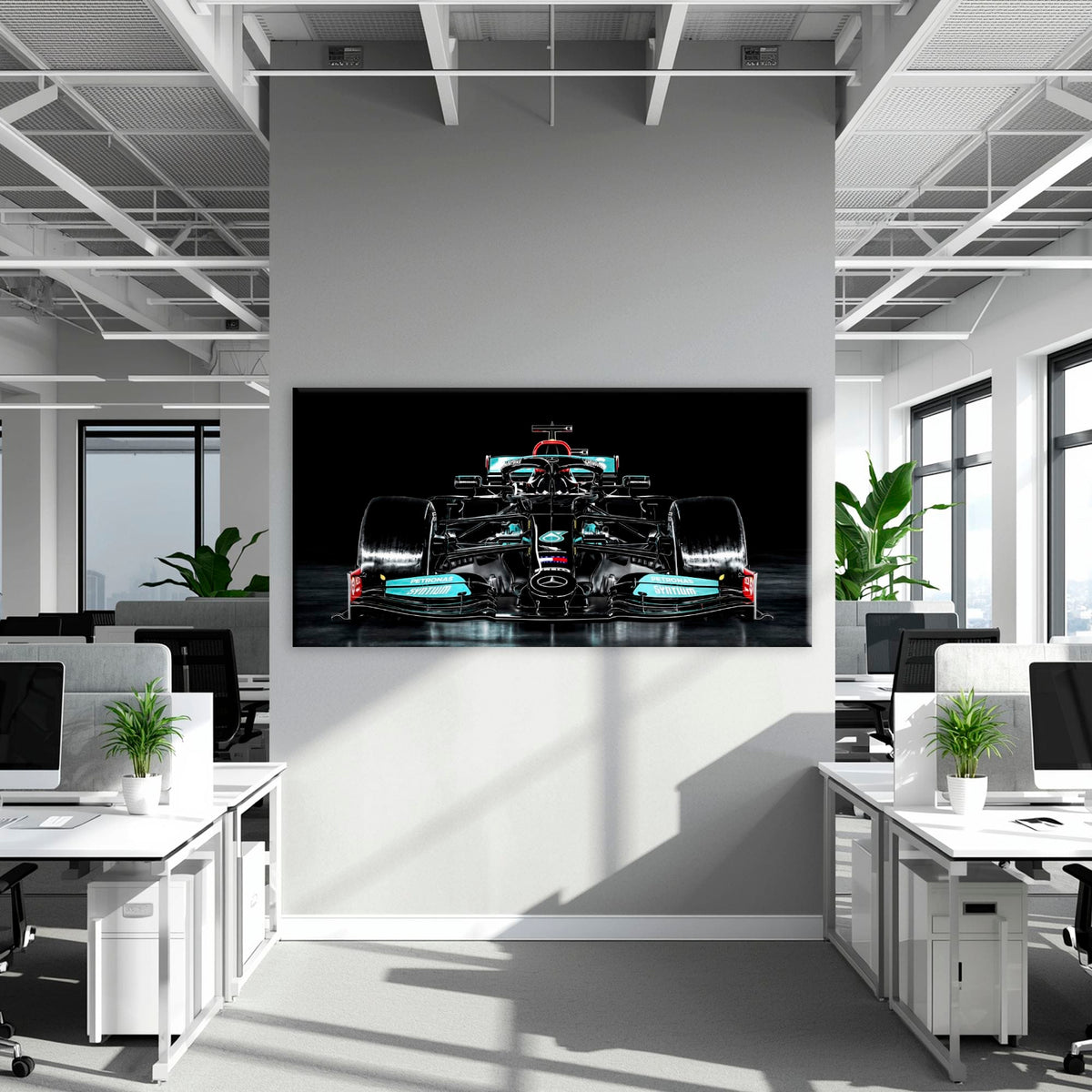 Mercedes F1 Petronas Black Wall Art – Formula 1 Racing Canvas Print Cars