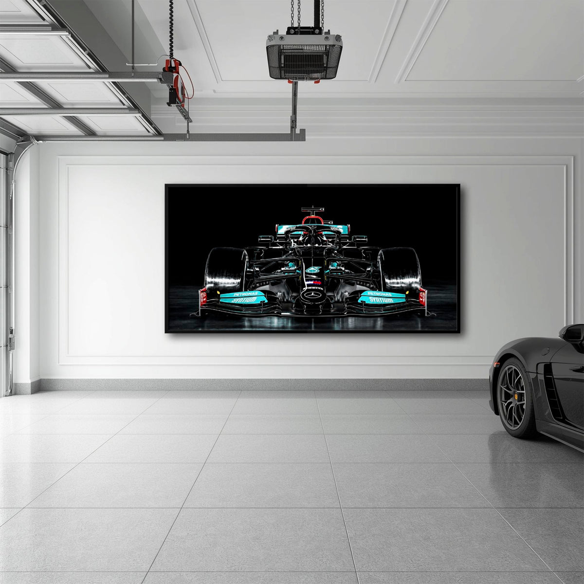 Mercedes F1 Petronas Black Wall Art – Formula 1 Racing Canvas Print Cars
