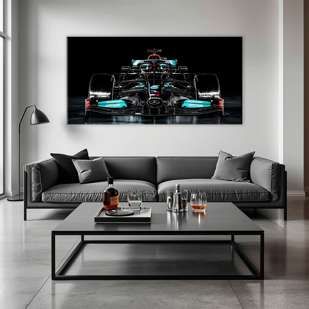 Mercedes F1 Petronas Black Wall Art – Formula 1 Racing Canvas Print Cars