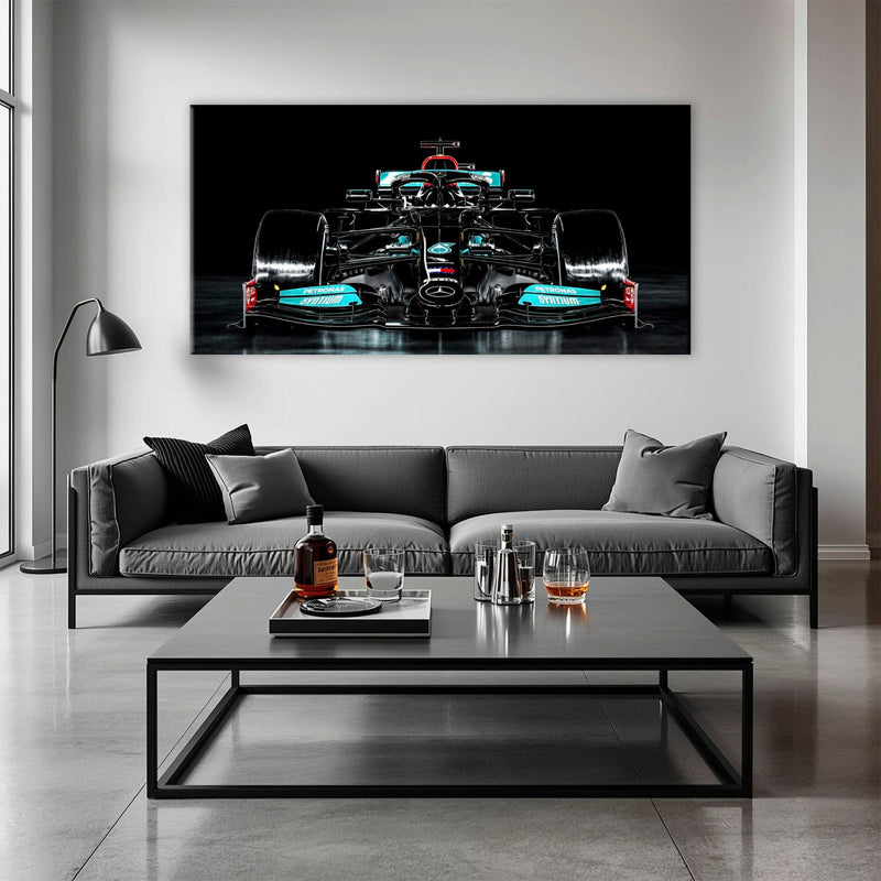 Mercedes F1 Petronas Black Wall Art – Formula 1 Racing Canvas Print Cars