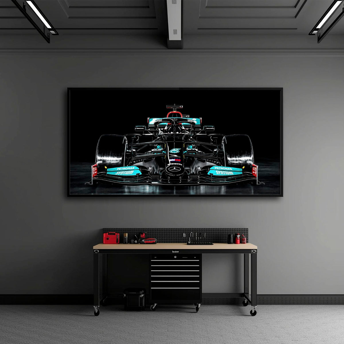 Mercedes F1 Petronas Black Wall Art – Formula 1 Racing Canvas Print Cars