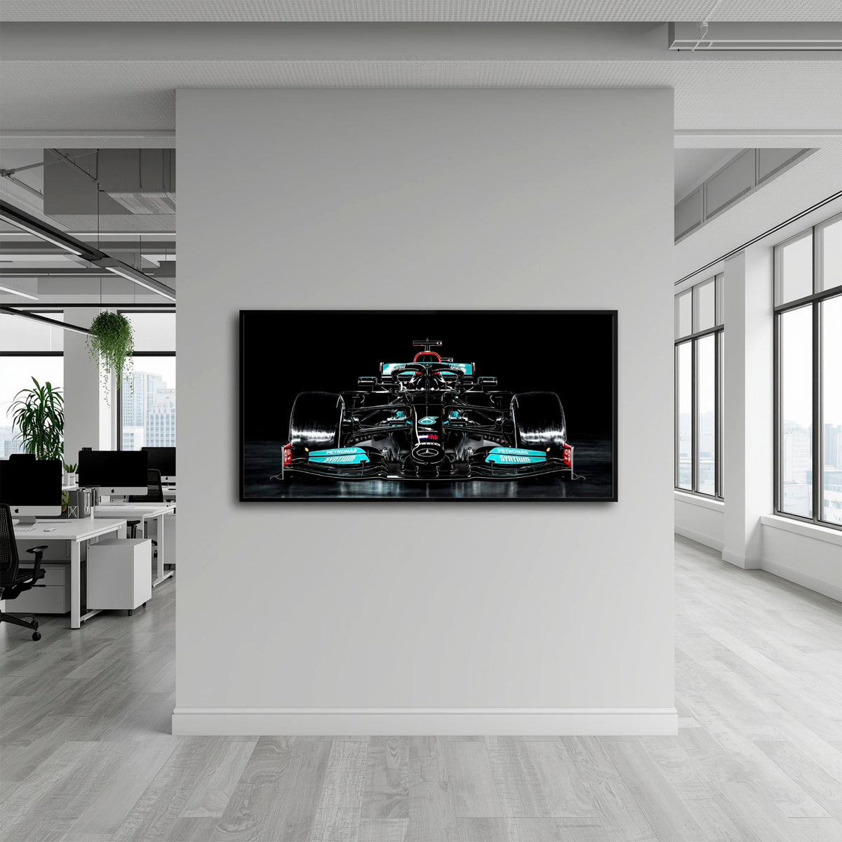 Mercedes F1 Petronas Black Wall Art – Formula 1 Racing Canvas Print Cars