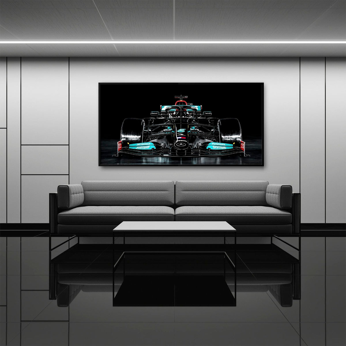 Mercedes F1 Petronas Black Wall Art – Formula 1 Racing Canvas Print Cars