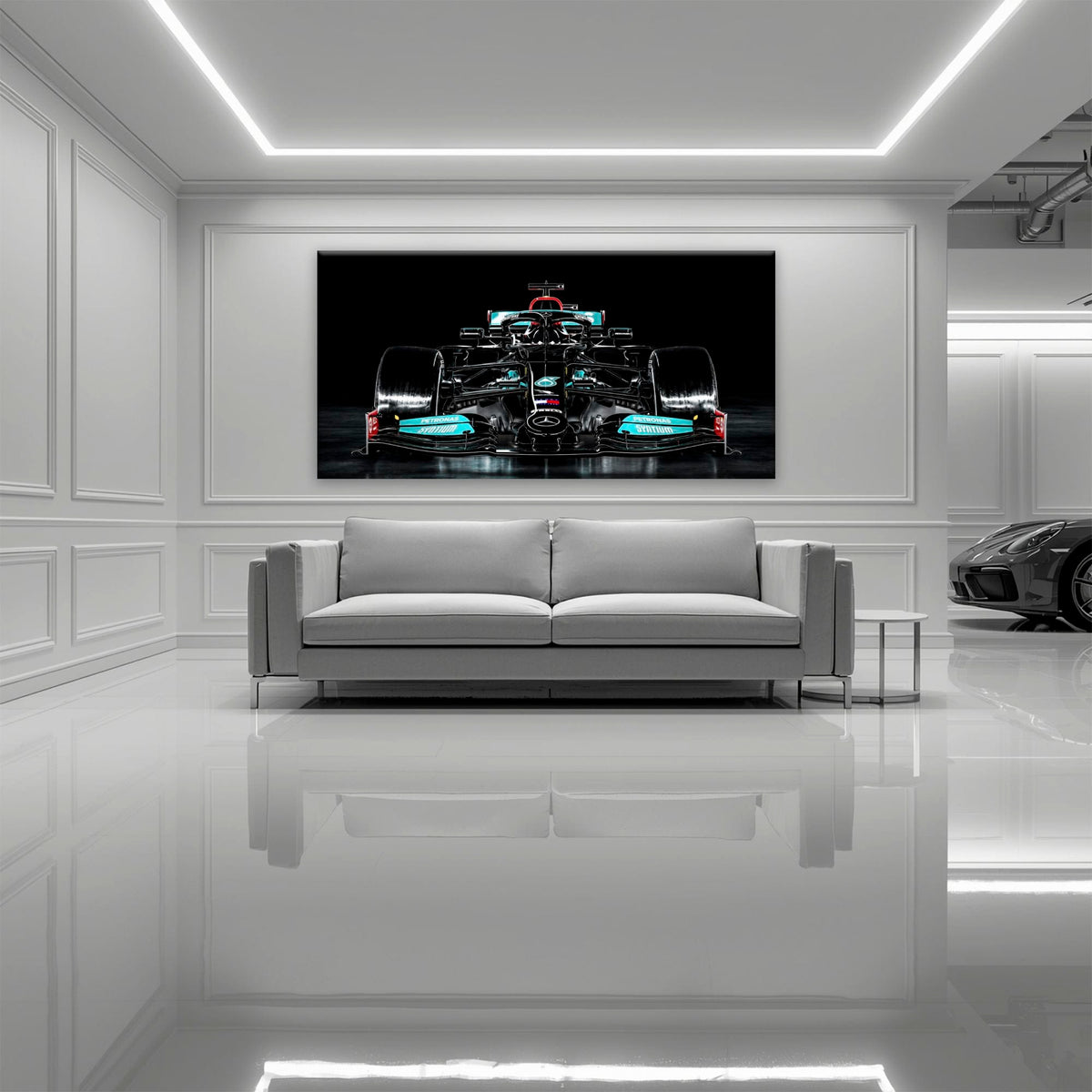 Mercedes F1 Petronas Black Wall Art – Formula 1 Racing Canvas Print Cars