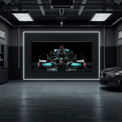 Mercedes F1 Petronas Black Wall Art – Formula 1 Racing Canvas Print Cars