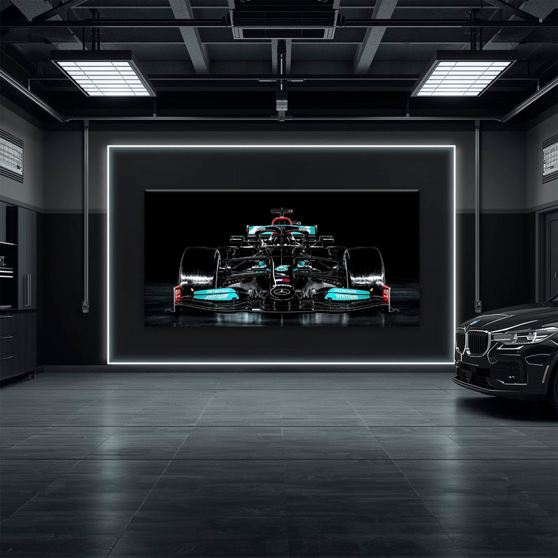 Mercedes F1 Petronas Black Wall Art – Formula 1 Racing Canvas Print Cars