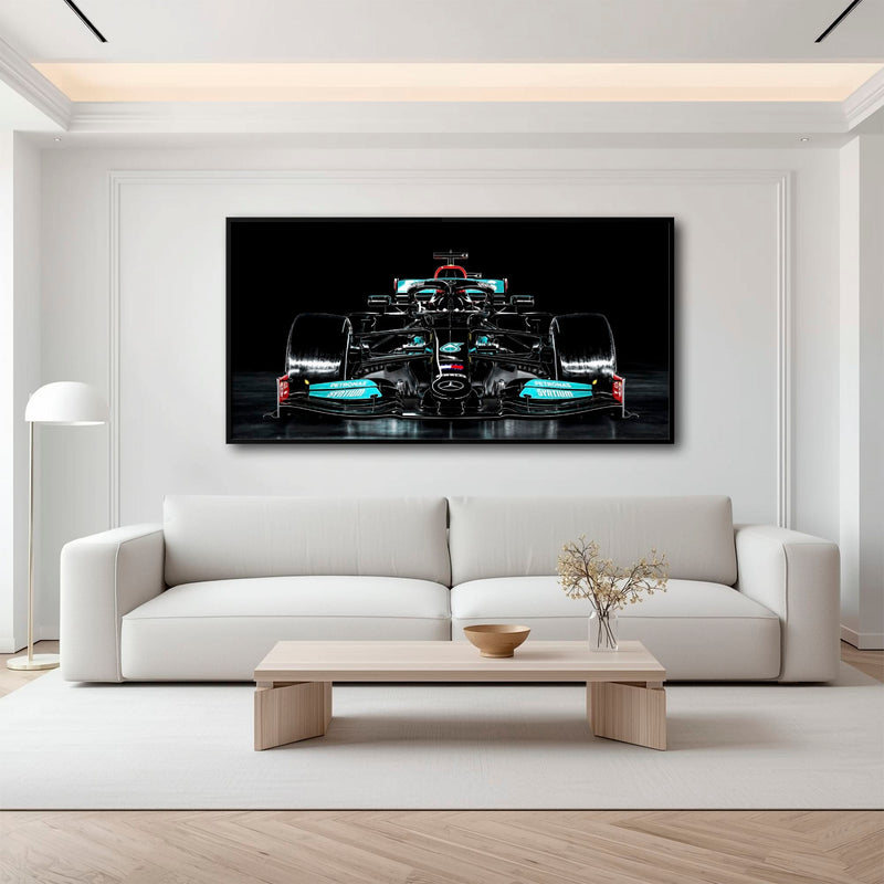 Mercedes F1 Petronas Black Wall Art – Formula 1 Racing Canvas Print Cars