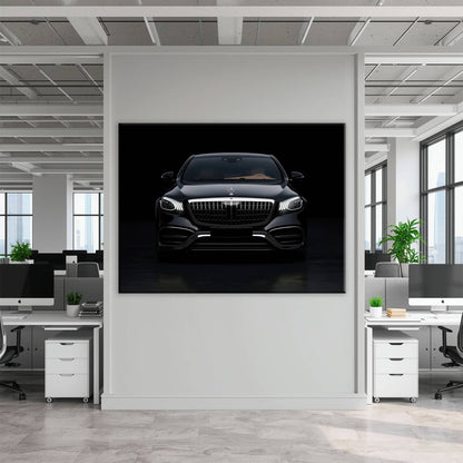 Mercedes Benz Wall Art – Black Luxury Sedan Canvas Print  Cars