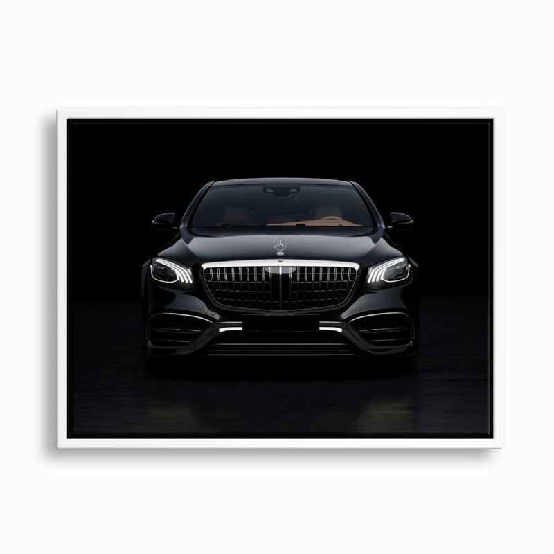 Mercedes Benz Wall Art – Black Luxury Sedan Canvas Print  Cars