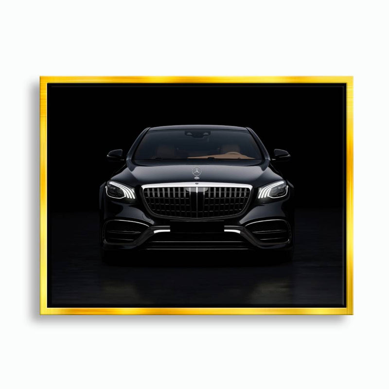 Mercedes Benz Wall Art – Black Luxury Sedan Canvas Print  Cars