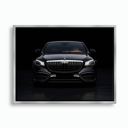 Mercedes Benz Wall Art – Black Luxury Sedan Canvas Print  Cars