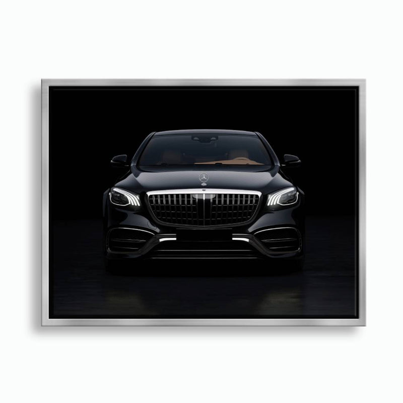 Mercedes Benz Wall Art – Black Luxury Sedan Canvas Print  Cars