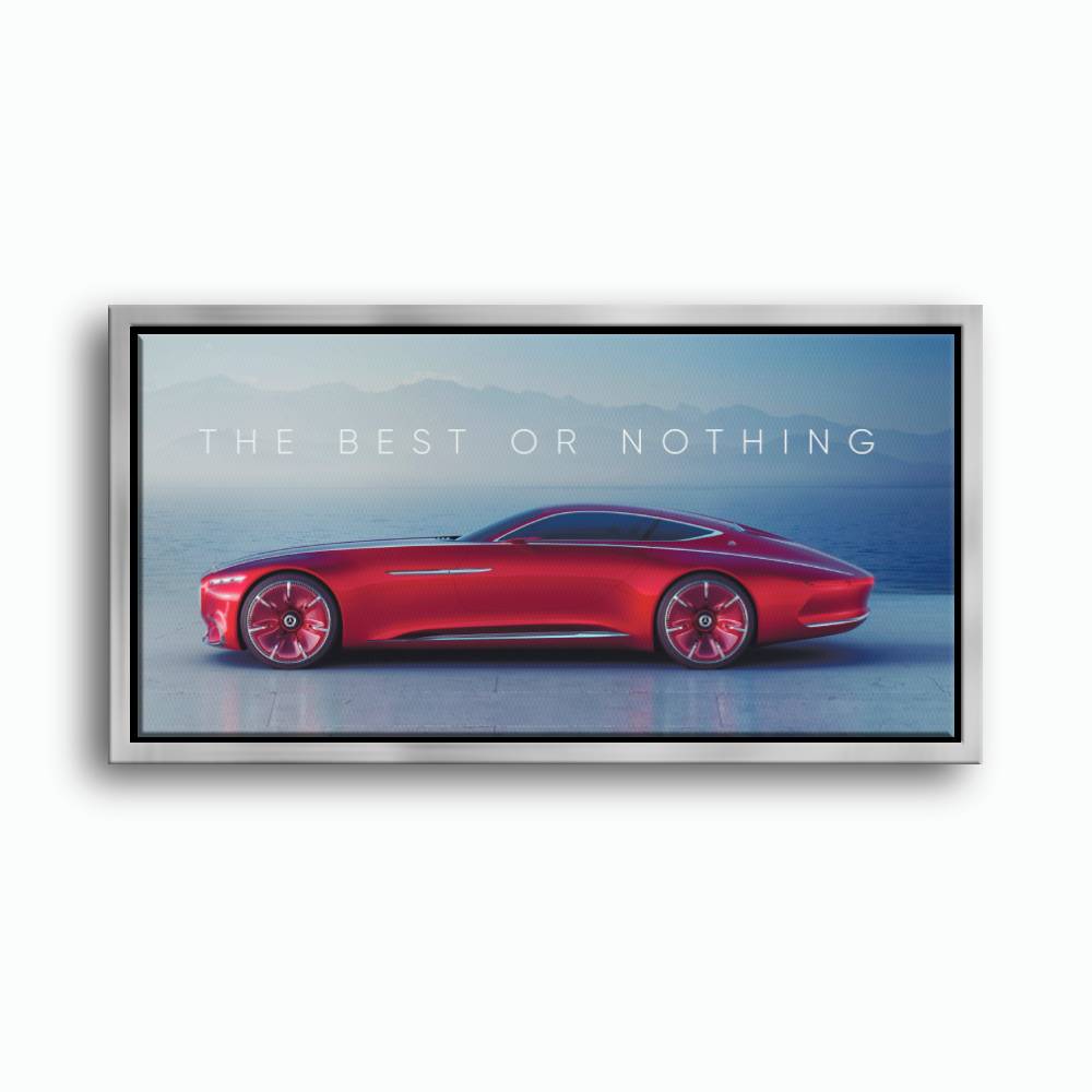 Red Mercedes-Maybach Vision 6 Concept Coupe Wall Art Canvas Print Cars