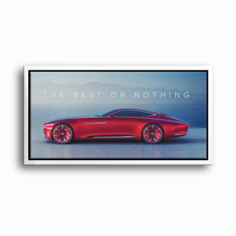 Red Mercedes-Maybach Vision 6 Concept Coupe Wall Art Canvas Print Cars