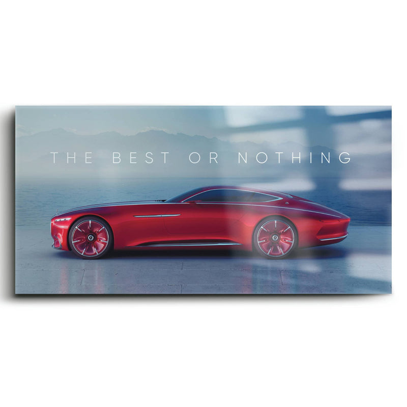 Red Mercedes-Maybach Vision 6 Concept Coupe Wall Art Canvas Print Cars